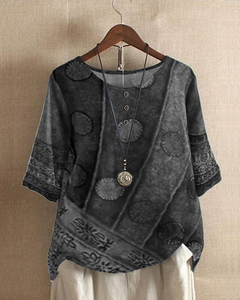 Yvaine | Túnica Feminina Algodão Boho Relaxada