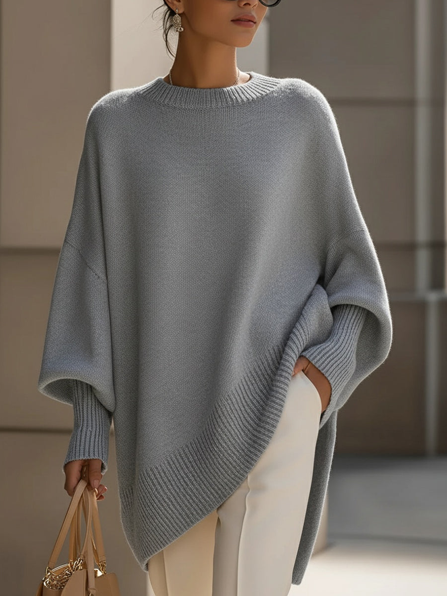 Mulher Camisola Oversize Relaxed Fit Gola Redonda