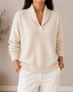 Maren | Camisola Feminina Decote V Wrap Malha Macia