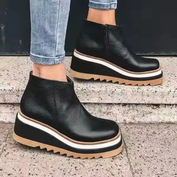 Wren | Botas de Couro Ortopédicas Femininas Antiderrapantes