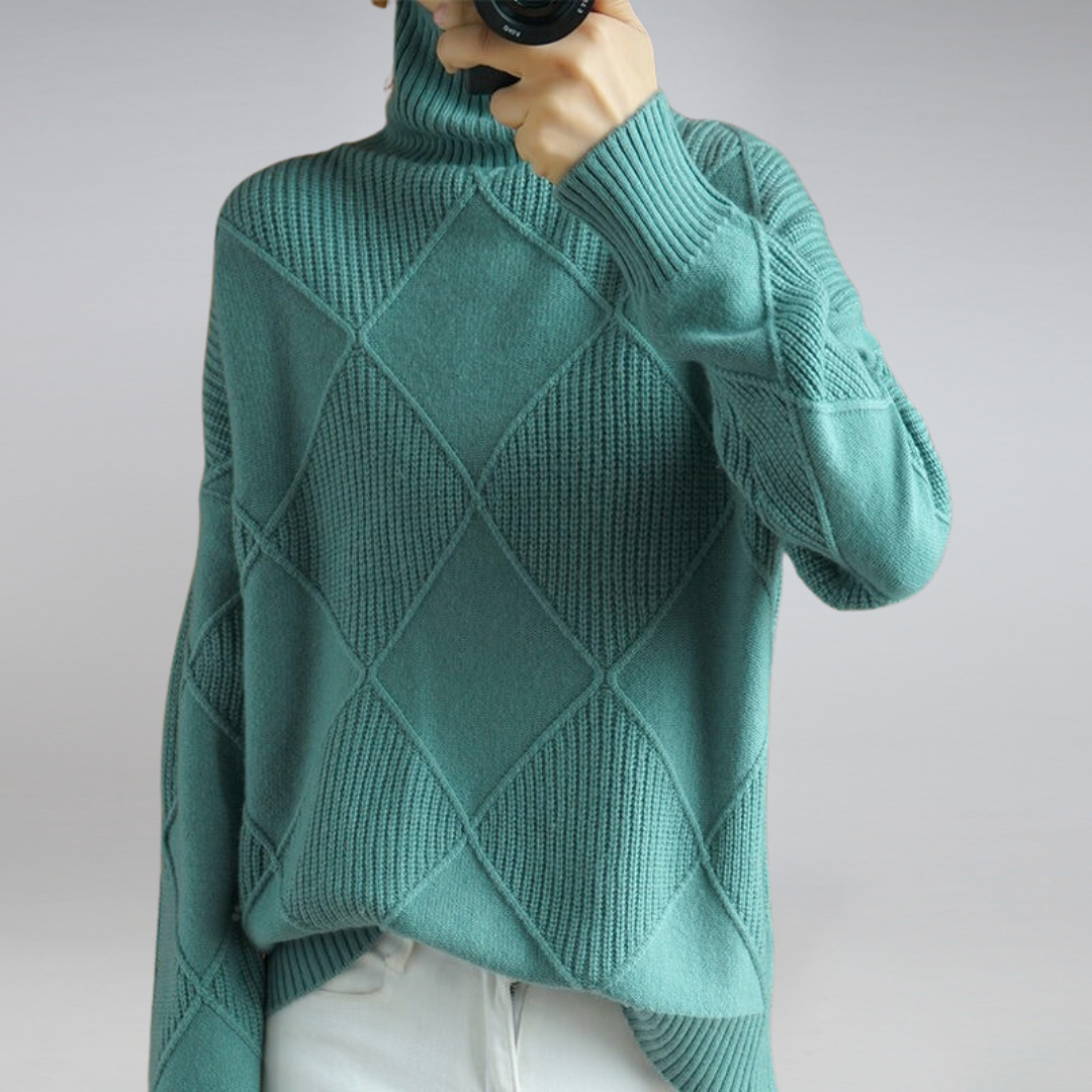 Esma | Mulher Caxemira Gola Alta Pullover