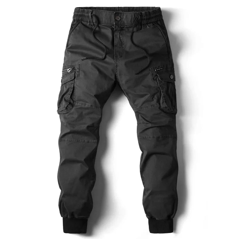 Willa | Calças Cargo Jogger Homem Multi-Bolsos Streetwear