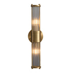 Iris | Candeeiro de Parede Moderno | Vidro Cilíndrico, 1 ou 2 Luzes | Cromado e Dourado