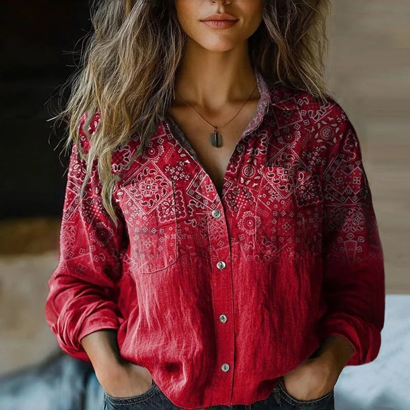 Zara | Blusa Feminina Estampada Manga Longa