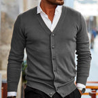 Cardigan masculino de malha confortável em várias cores