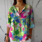 Wren | Blusa Floral Decote V Feminina