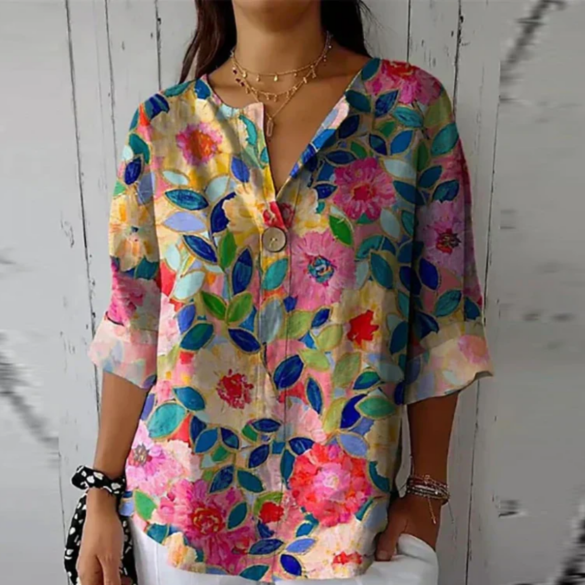 Wren | Blusa Floral Decote V Feminina