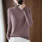Mulher Camisola Gola Alta Inverno