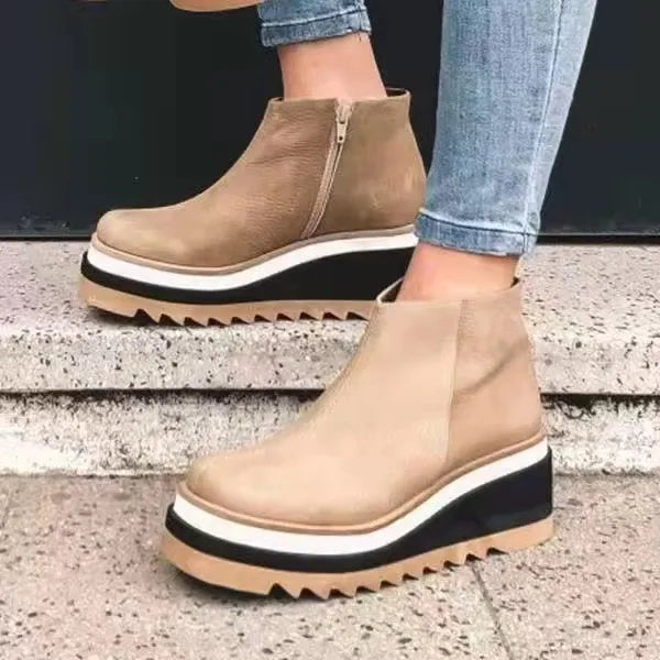 Wren | Botas de Couro Ortopédicas Femininas Antiderrapantes