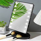 Anneke | Espelho de Maquiagem com LED | 16 LEDs, Brilho Ajustável, Touch Screen | USB e Pilhas