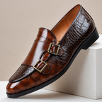 Kaia | Homem Mocassim Couro Double Monk Strap