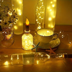 Marlow | Luzes LED para Garrafas | Decoração de Natal e Festas | 10 Peças, A Pilhas