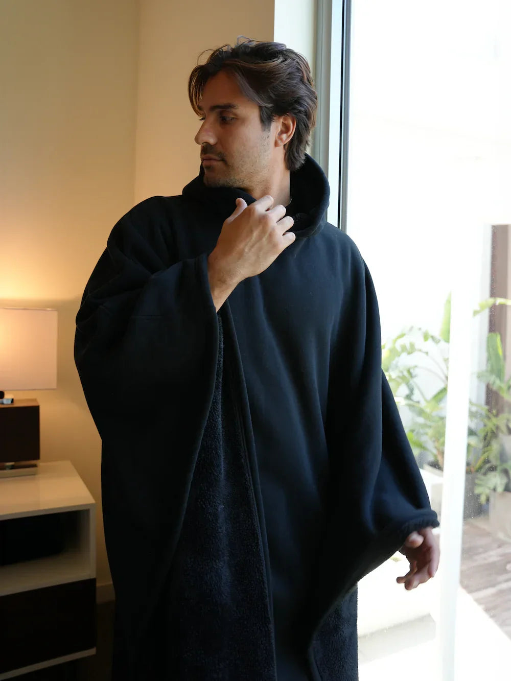 Mulher Hoodie Manta Oversized com capuz, fit amplo e acolhedor