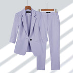 Elsa | Fato Feminino de 2 Peças | Blazer e Calça | Elegante, Confortável