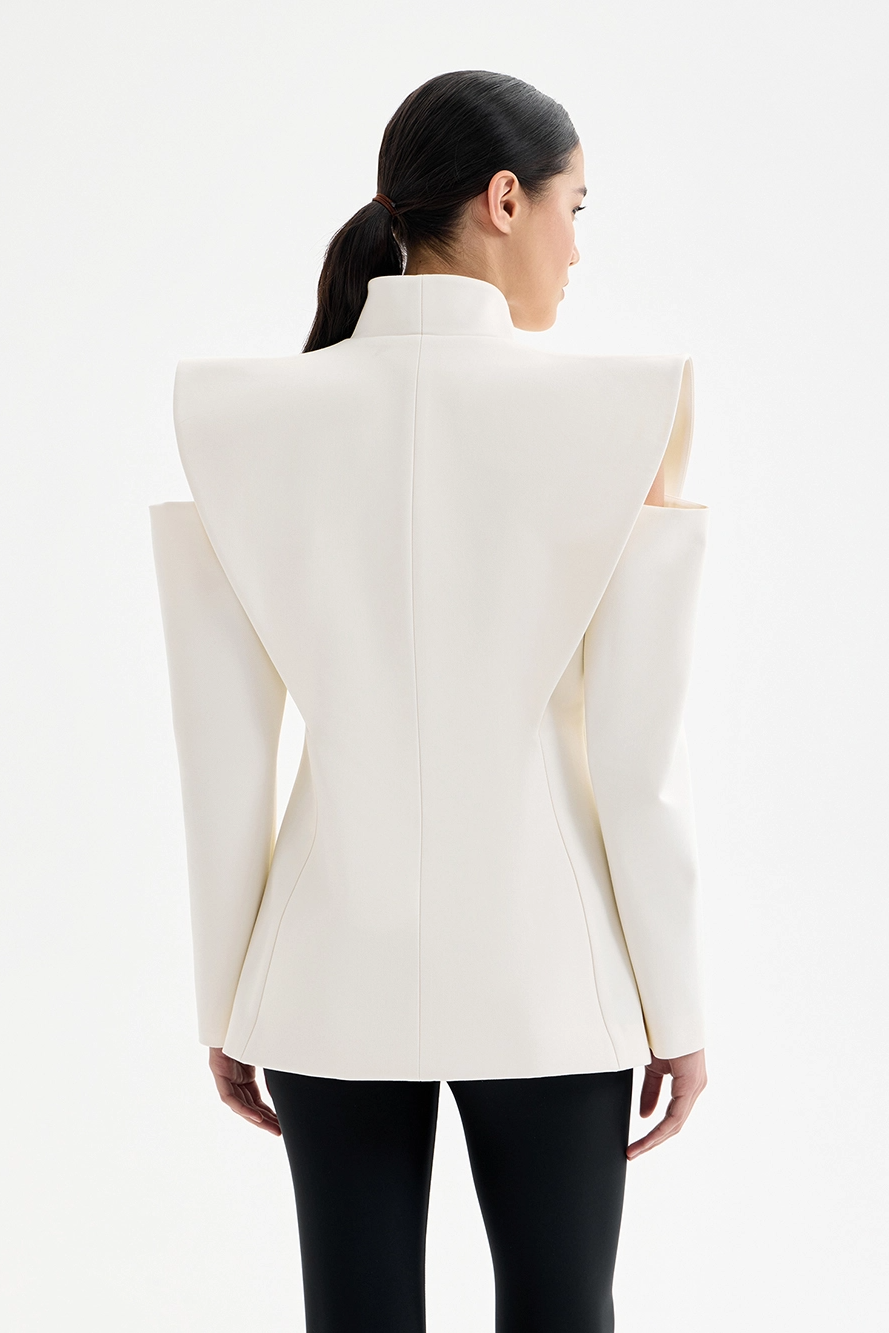 Blazer Feminino | Ombros Estruturados, Corte Ajustado | Elegante, Social