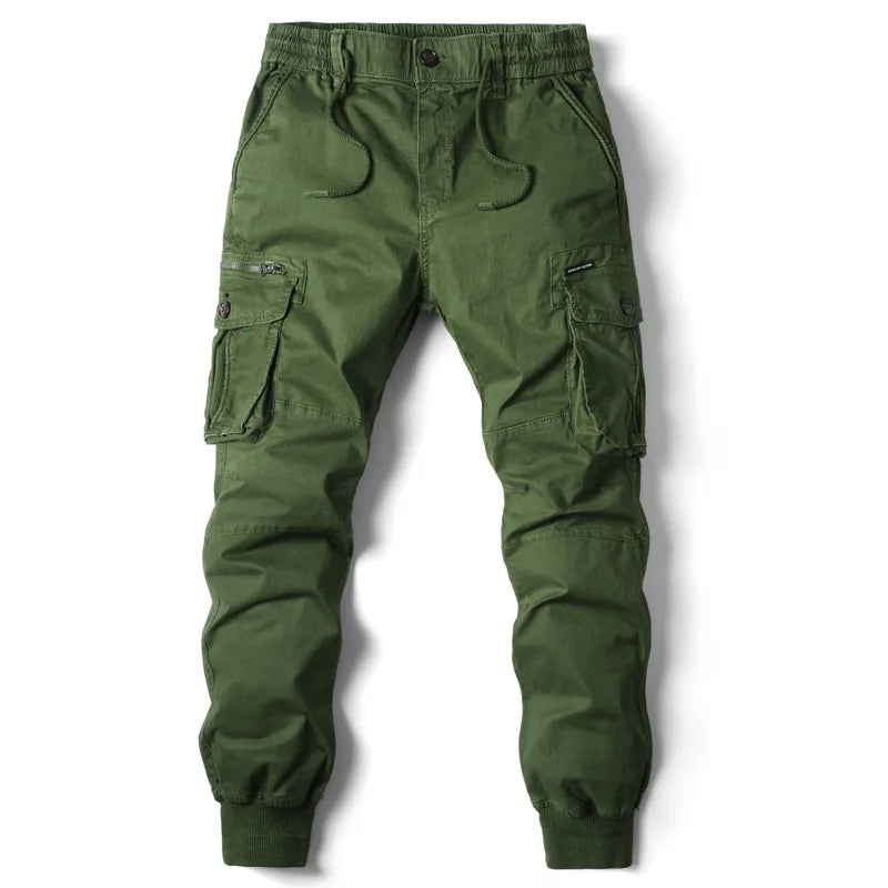 Willa | Calças Cargo Jogger Homem Multi-Bolsos Streetwear