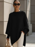 Mulher Camisola Oversize Relaxed Fit Gola Redonda