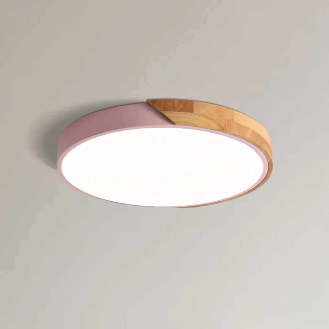 Candeeiro de Teto LED | Design Escandinavo, Madeira Natural | Dahlia