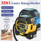 Perla | Fita Métrica Laser 3 em 1 | Infravermelha, Digital, Retroiluminada | Amarelo e Azul