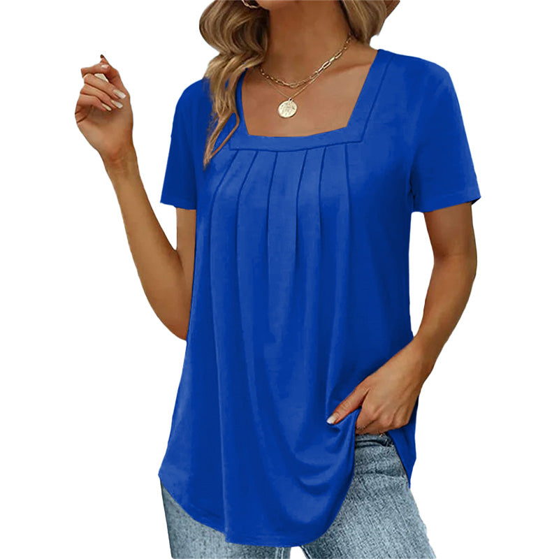 Selene | Blusa Feminina Manga Curta Decote Quadrado