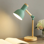Odette | Candeeiro de Mesa Ajustável | Madeira e Metal, Braço Articulado | E27 LED