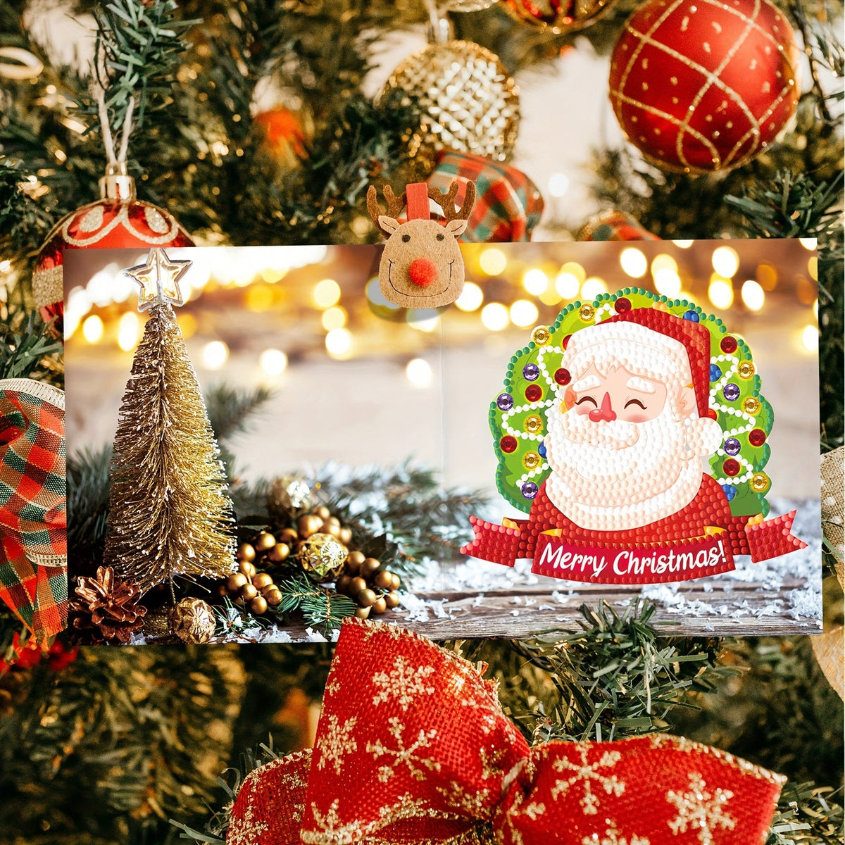 Embla | Kit 12 Cartões de Felicitações Diamond Painting Natal Ano Novo