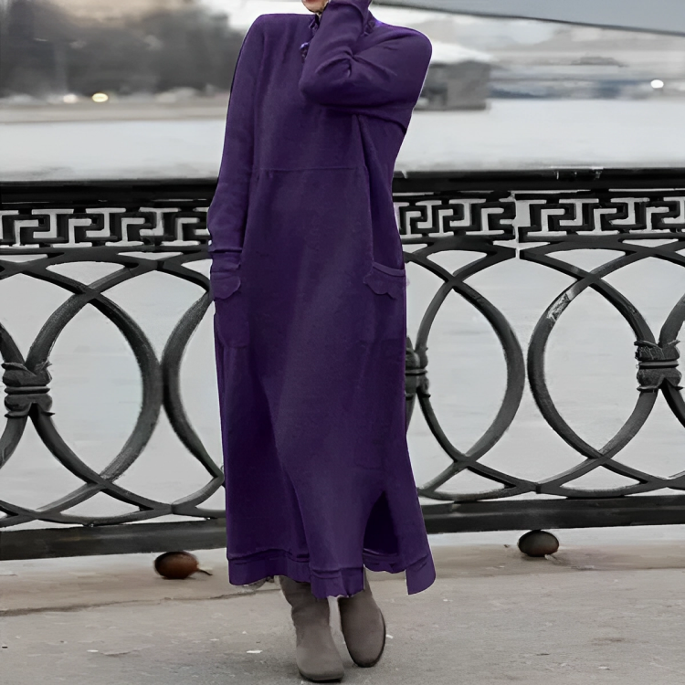 Dahlia | Vestido de Inverno Feminino Malha Midi