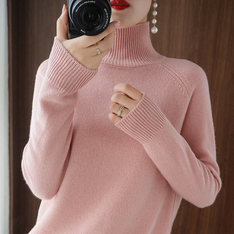 Mulher Camisola Gola Alta Inverno
