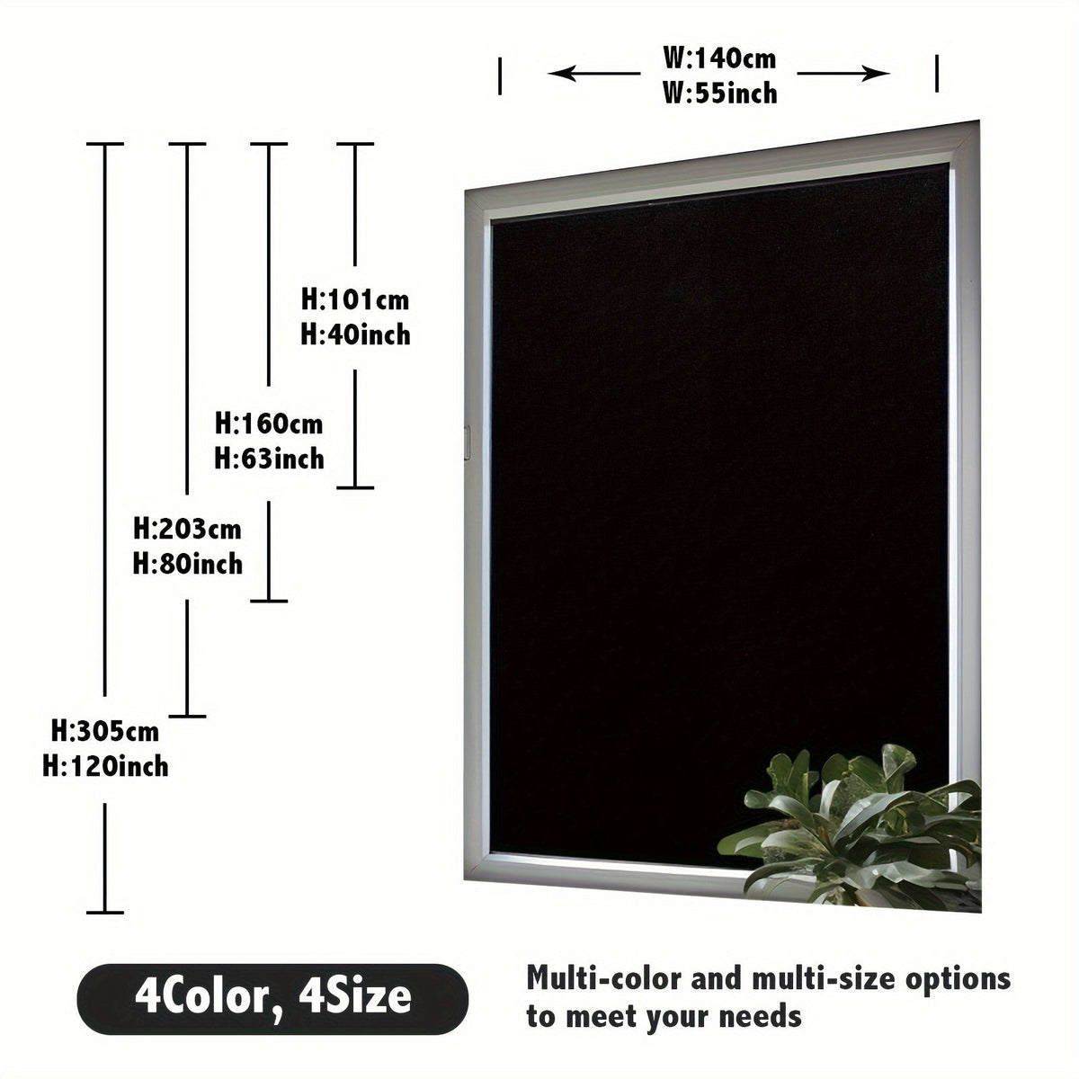 Quinn | Cortinas Blackout Portáteis | Quarto e Sala | Poliéster sem Fios