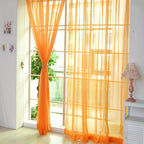 Odette | Cortinas de Voile Floral | 200x100cm, Ilhós, Semitransparentes | 2 Peças