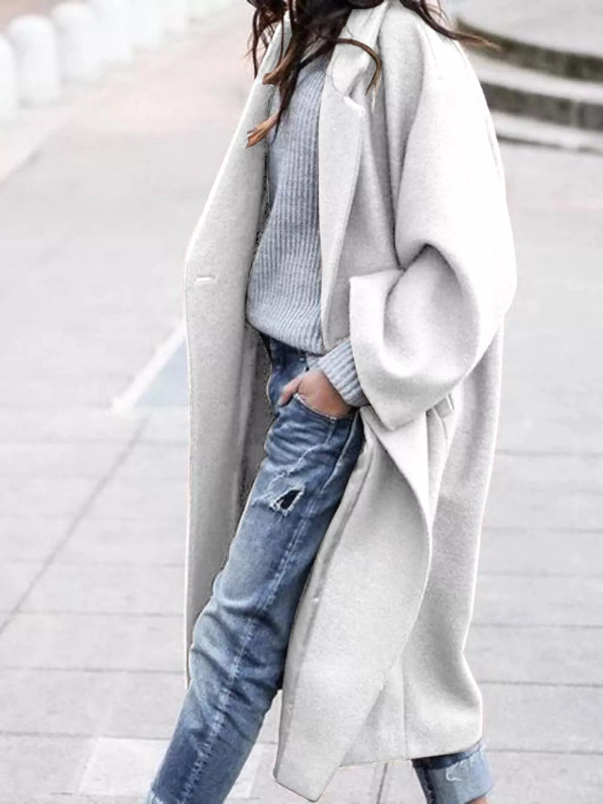 Luna | Casaco Longo Feminino Oversized Inverno