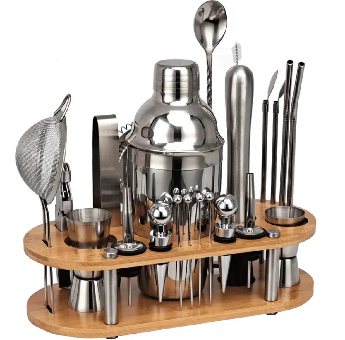 Kit de Bartender Profissional 23 Peças | Coqueteleira em Aço Inox | Hazel