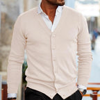 Cardigan masculino de malha confortável em várias cores