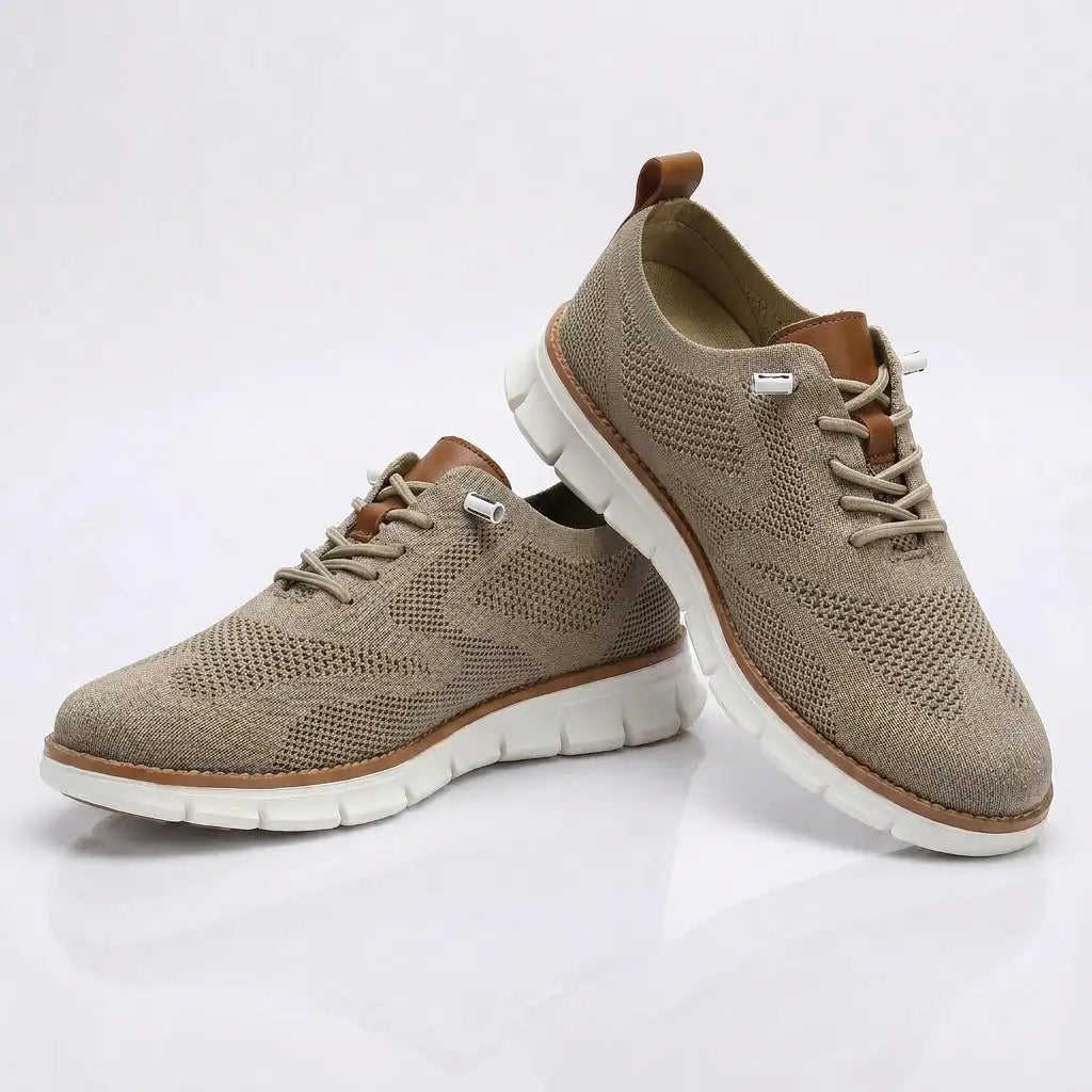 Gigi | Homem Sapato Ortopédico Knit Derby Antiderrapante