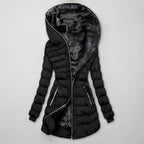 Zinnia | Mulher Casaco Longo Acolchoado Inverno com Capuz