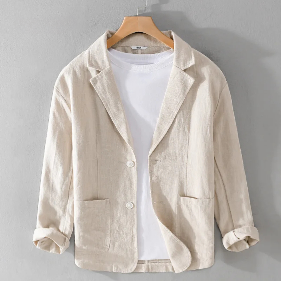 Aria | Homem Blazer Linho Pasvorm Relaxado