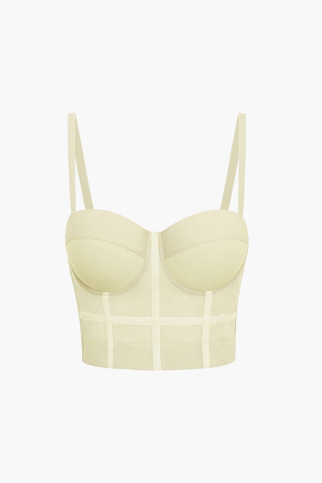 Top de Renda Feminino Bustier com Suporte e Alças Ajustáveis
