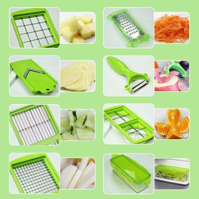 Cortador de Legumes 12 em 1 | Multifuncional, Inox | Nina