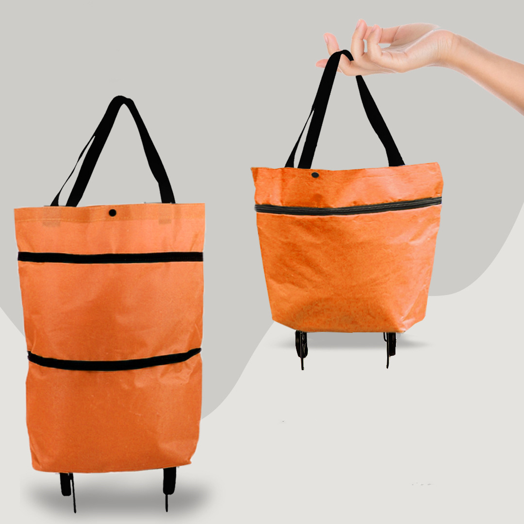 Bolsa de Compras 2 em 1 | Dobrável com Rodas, 30 kg | Giselle