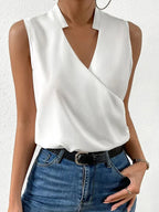 Blusa Feminina Decote V | Leve, Respirável, Estampada | Florine