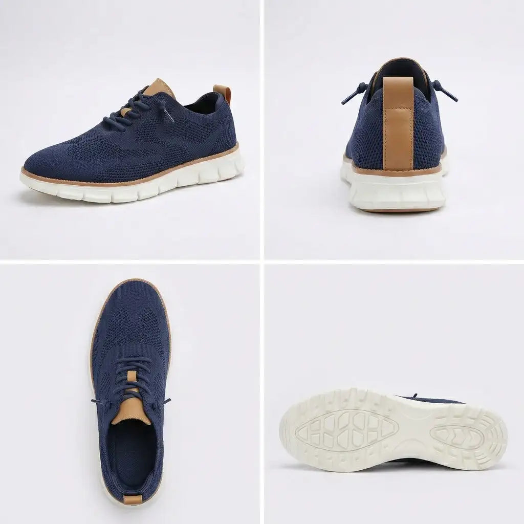 Gigi | Homem Sapato Ortopédico Knit Derby Antiderrapante