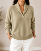 Maren | Camisola Feminina Decote V Wrap Malha Macia