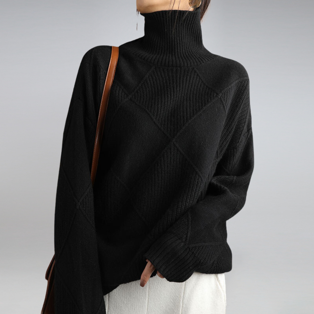Esma | Mulher Caxemira Gola Alta Pullover