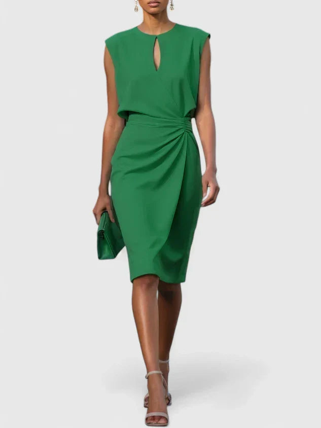 Vestido Feminino Liso Silhueta Elegante