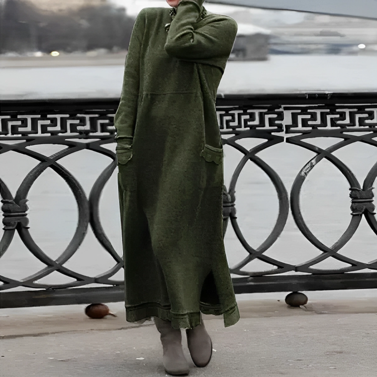 Dahlia | Vestido de Inverno Feminino Malha Midi
