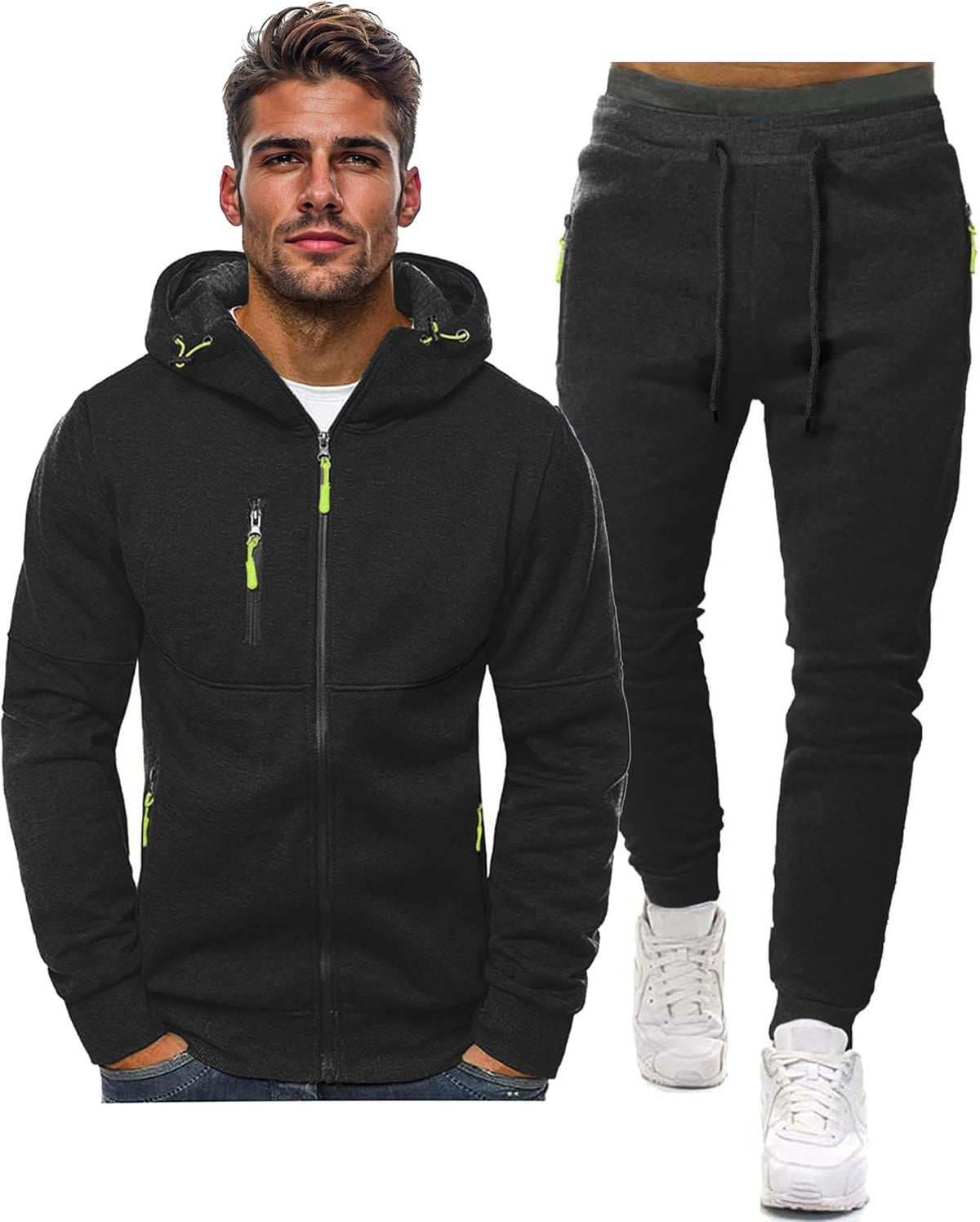 Fato de Treino Masculino | Slim-Fit, Respirável, Elástico | Iris