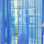 Odette | Cortinas de Voile Floral | 200x100cm, Ilhós, Semitransparentes | 2 Peças