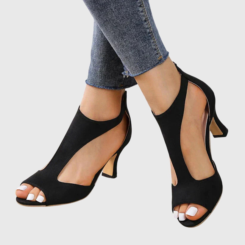 Sapatos de Dança Latina Feminino | Salto Médio, Rosa e Preto