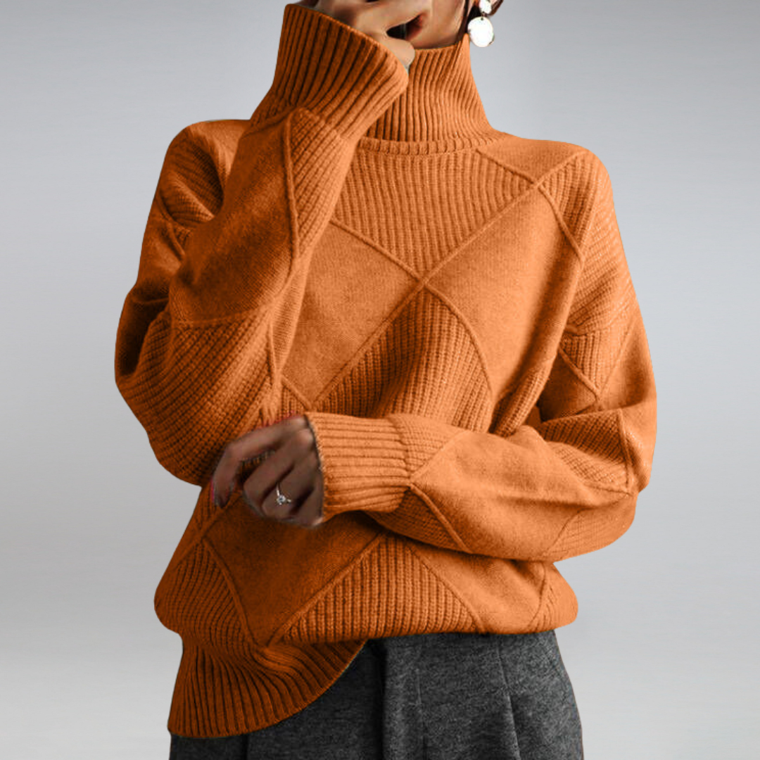 Esma | Mulher Caxemira Gola Alta Pullover
