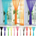 Odette | Cortinas de Voile Floral | 200x100cm, Ilhós, Semitransparentes | 2 Peças